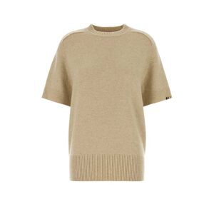 Extreme Cashmere Women Beige Stretch Cashmere Blend Scott Sweater